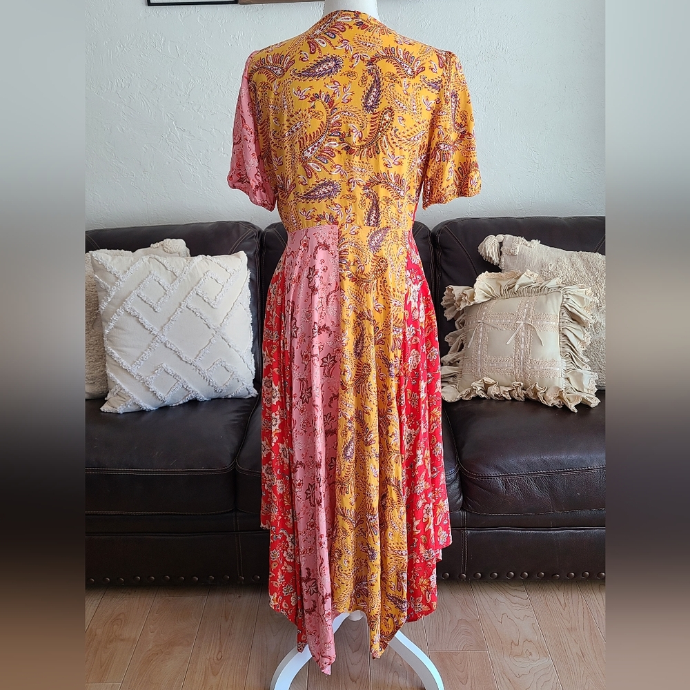 Zara Patchwork Boho Chic Asymmetrical Handkerchie… - image 7